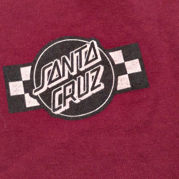 Santa Cruz Skateboards Men's Maroon Long Sleeve Shirt Back Print - Picture 6 of 8
